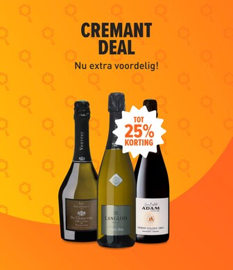 Cr&eacute;mant deal nu extra voordelig 25% korting